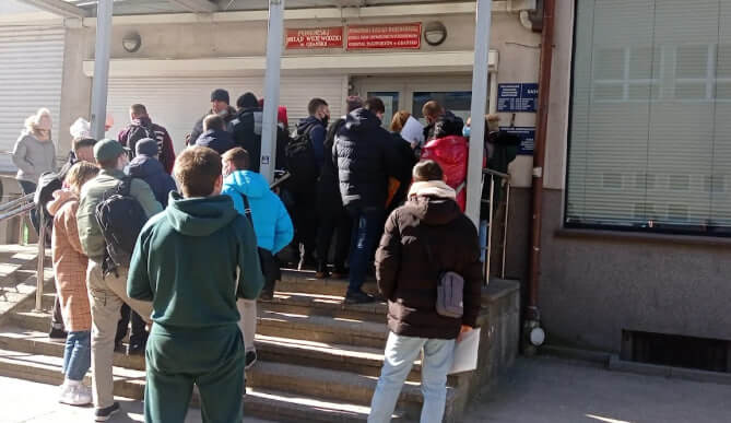 Терминал электронной очереди в ужонде Гданьска